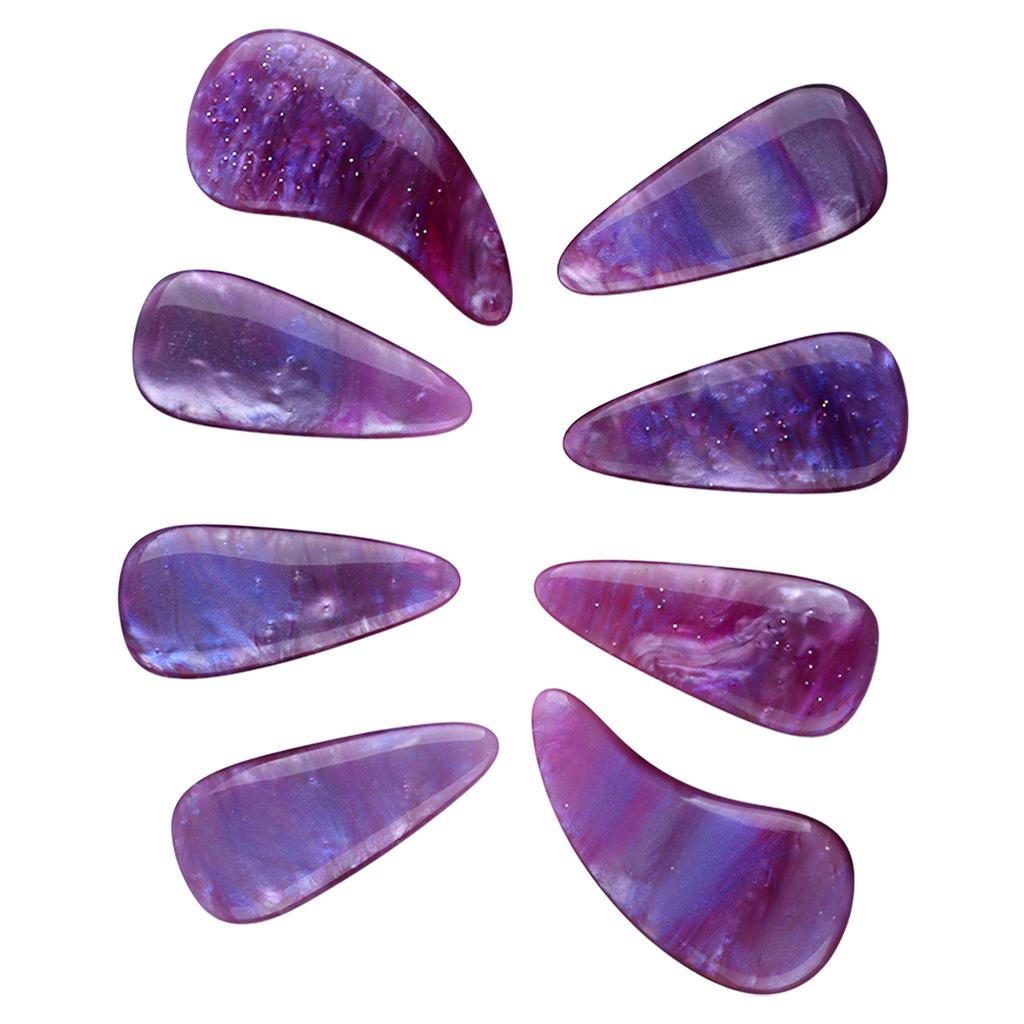 8 Stück Guzheng Fingerplektren Silikonpolymer Zart Glatt Aussehen Elastisch Professionelle Guzheng Nagelabdeckungen Milchig