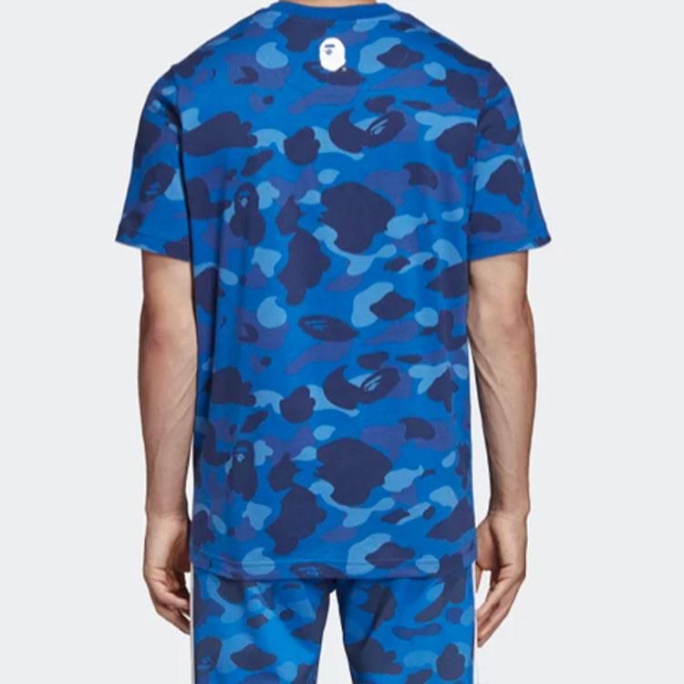 Adidas Originals X Bape Camo Tee Men Tops Blue DP0194
