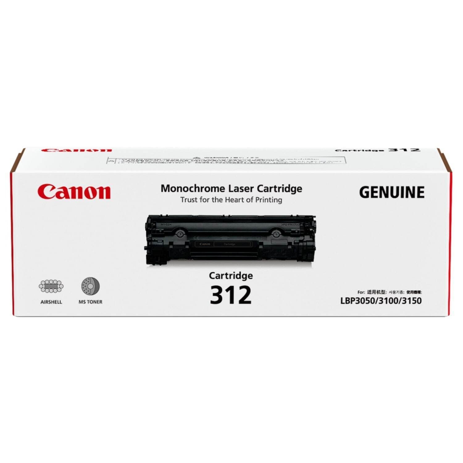 

CANON Toner Cartridge 312 Genuine/1870B003 CN-EP312J