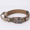 Military Tactical Dog Collar Adjustable Soft Nylon Outdoor Training K9 Collar with Handle and Metal