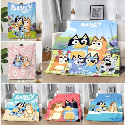 Manta con Estampado de Dibujos Animados B-Blueys Mantas de Picnic Manta Cálida Manta Suave y Cómoda Hogar Viaje Regalo de Cumpleaños