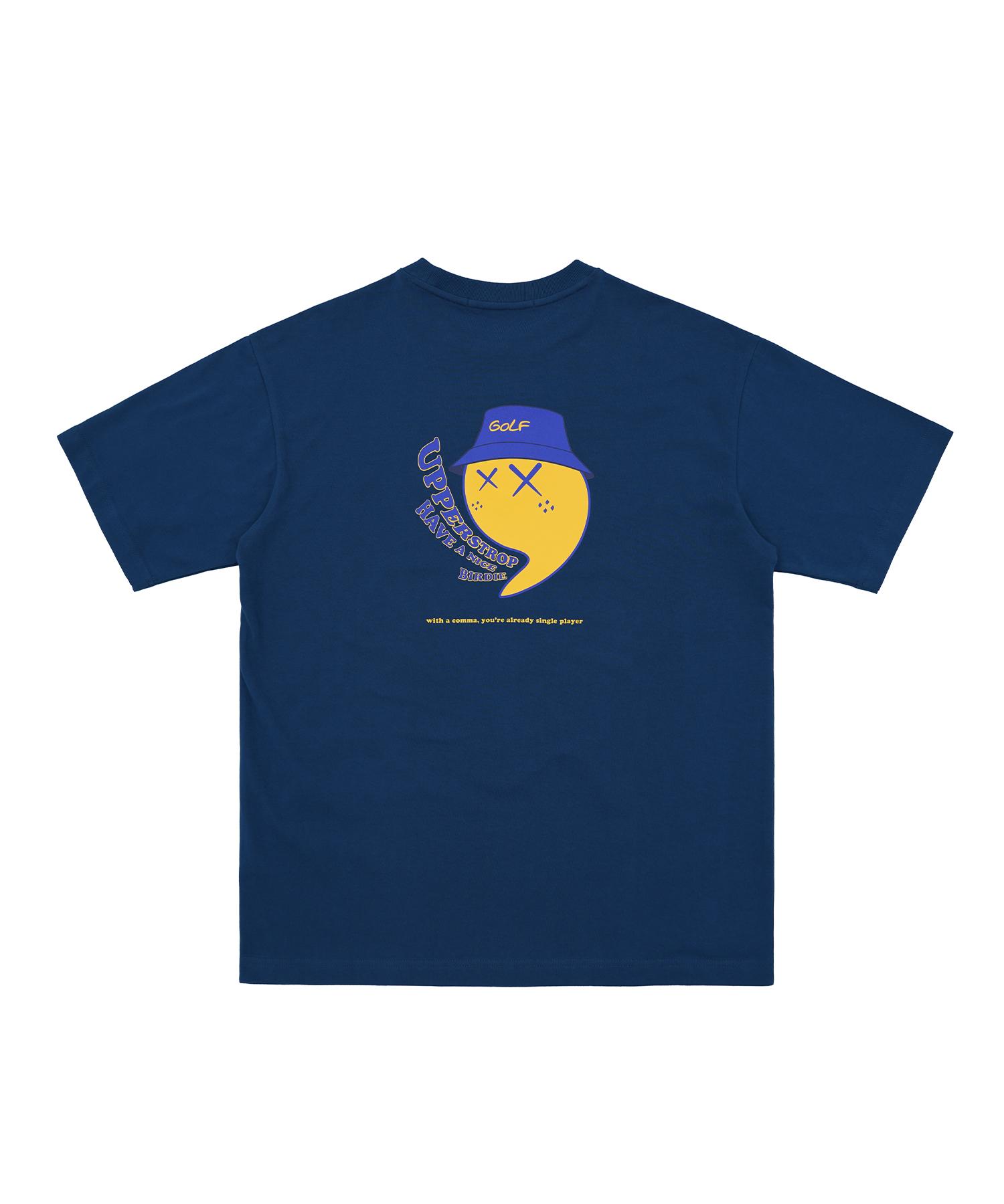 Upper Strop Golf [Up3052] Upper Strop Golf Comma Big Logo Short Sleeve T-Shirt Dark Blue L