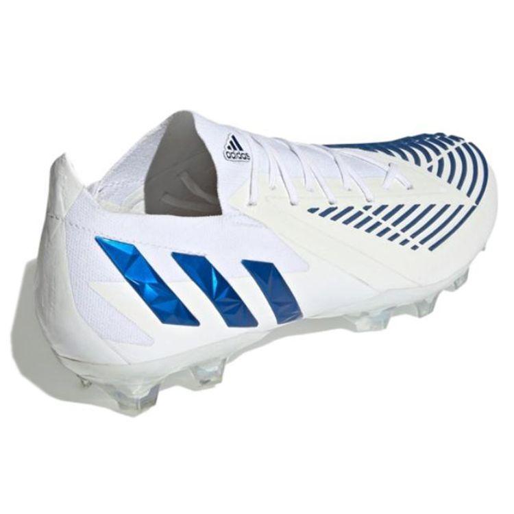 Adidas Predator Edge.1 L AG Soft Artificial Turf Soccer Shoes White Blue Men Soccer Shoes GW3656