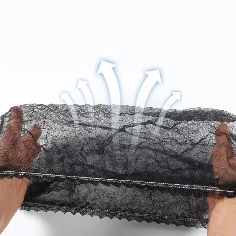 100PCS Disposable Bouffant Caps 21inch Hair Nets Head Cover Elastic Dust Hair Cap for Servic Sleeping Bath Shower Beauty Hotel
