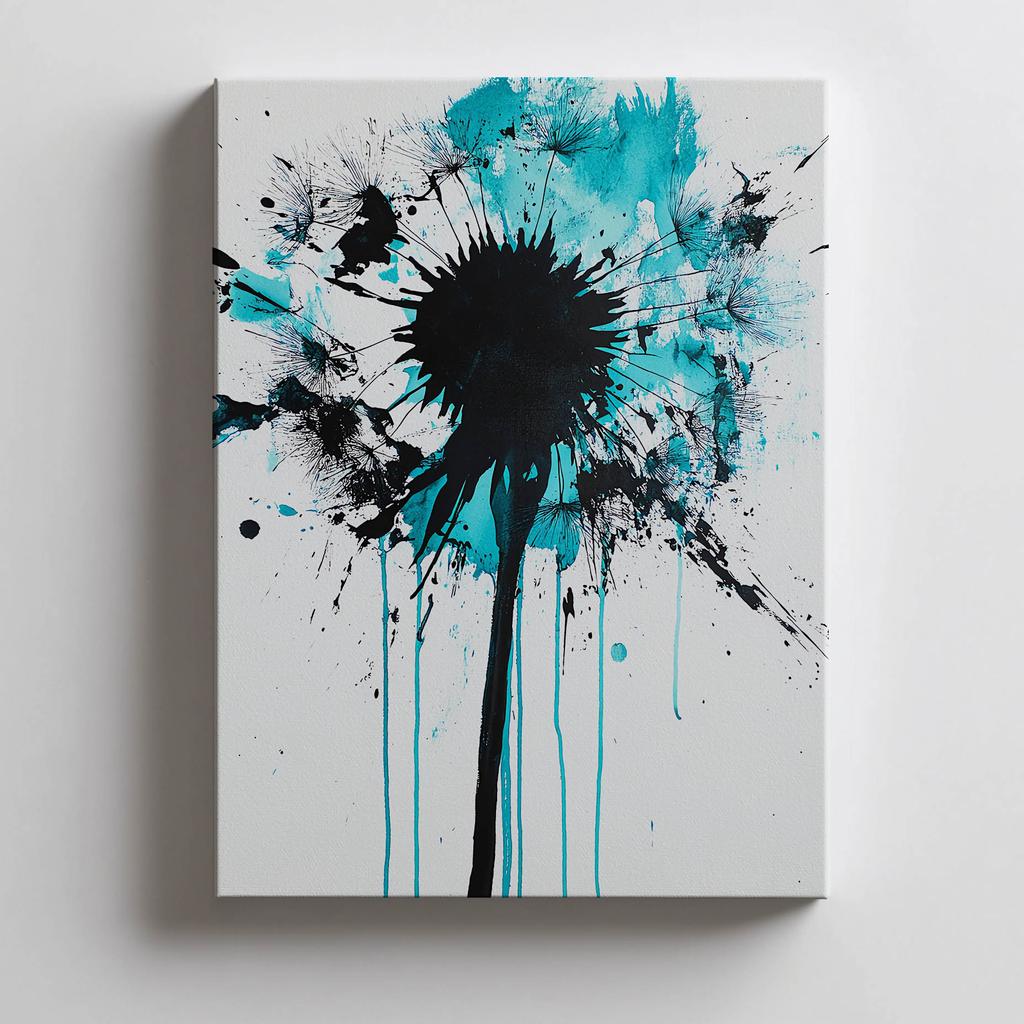 Poster Dandelion In Motion Poster Dandelion In Motion, 50X70 Cm, Black Aluminum Frame, 230 Gsm Matte Paper