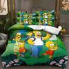 Pattern Simpsons The Digital Print Duvet Cover Pillowcase Set Bedding Bedroom