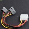 Wire 4 Pin Molex IDE to 2 Serial ATA Converter Hard Driver Power Cable SATA Power Cable Power Extension Cord SATA Adapter Cable