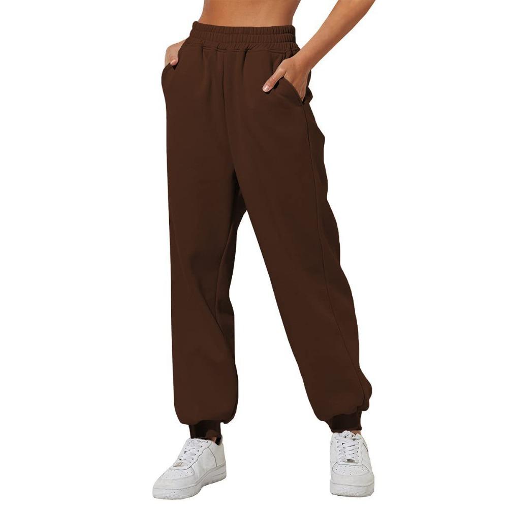 Womens Fashion Loose Solid Sweatpants Drawstring Casual Trousers With Pockets