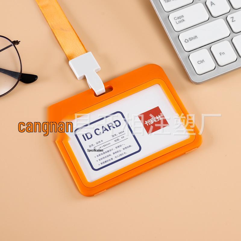 Double-Sided Transparent Colored ID Badge Holder Sleeve