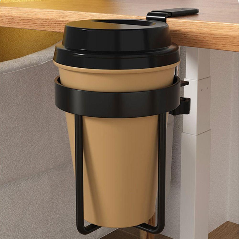 Metal Desktop Mug Rack 2 In 1 Cup Hanging Storage Holder Space Saving Clip-on Cup Holder  Desk