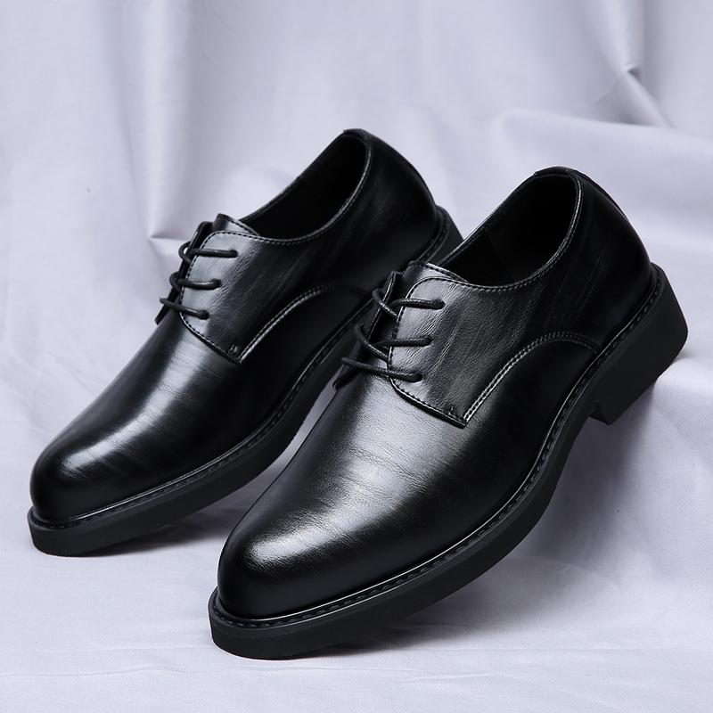 

Мужские туфли-оксфорды на шнуровке, классические деловые туфли, мужские туфли для банкета, свадьбы, офиса, мужские туфли дерби класса люкс 10