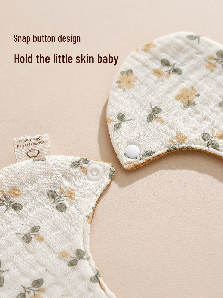 Korean Style 360° Waterproof Baby Bibs - Double-Sided Pure Cotton Gauze