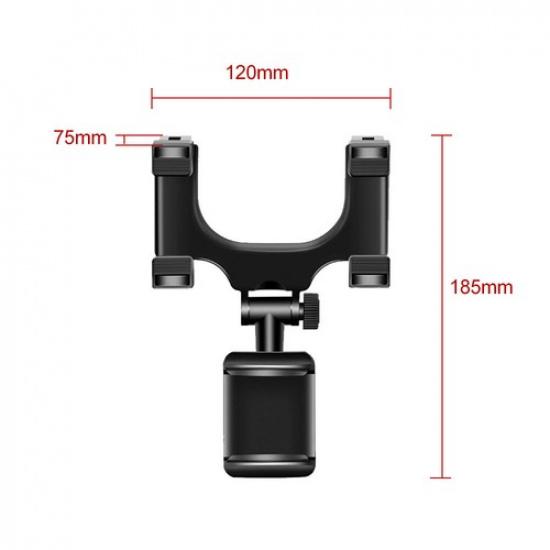 360° Rotation Car Phone Holder Rear View Mirror Phone Mount Cell Phone Support