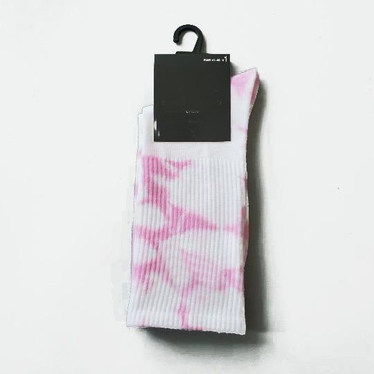 ABIF1 Long Tube Tie Dyed Hook Socks, Explosive Street Wear, Trendy and Fashionable Socks, Unisex Skateboarding, Sports, Leisure, and F