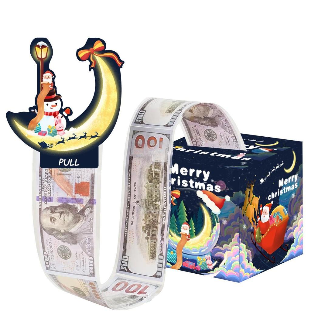 Christmas Santa Money Box With Gift List In Deep Blue Festive Decorations Event