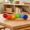 Gear Toy Colorful Wooden Puzzle Handson Learning Busy Board for Young Children,