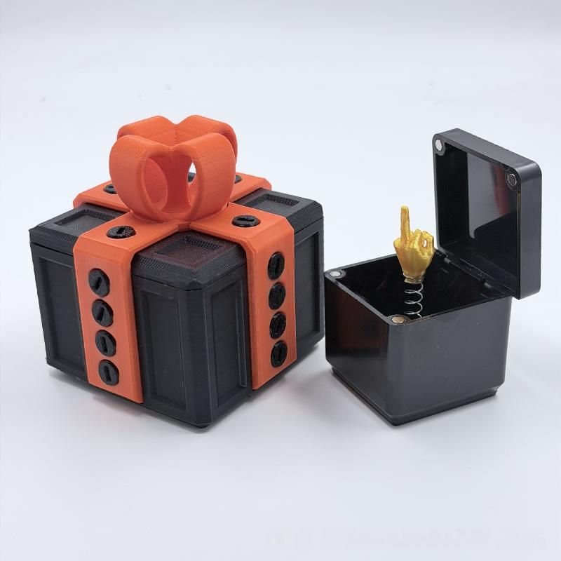 1 Juego de Dedo Medio Novedad Navideña Caja Sorpresa para Adultos Con Tornillos Impreso en 3D Divertido Regalo de Broma Regalo Molesto Para Amigos