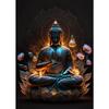 Lotus Meditation Buddha Statue Sculpture Art Poster Aesthetics Zen Religion Canvas Painting Edition Living Room Wall Home Decor