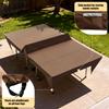 Table Tennis Table Cover 210D Oxford Fabric Waterproof Ping Pong Table Cover Outdoor Terrace Long Tables Cover for 4 Seasons Use