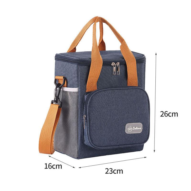 Vertical Handheld Insulated Lunch Bag, Thickened Foil Cooler Tote for Picnic & Food Storage