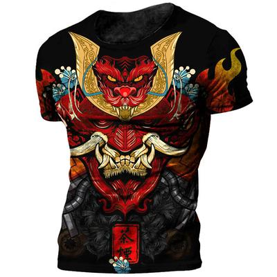 Summer New Trendy Men's Loose Breathable Round Neck Short Sleeve 3D Digital Printed Sports T-shirt