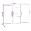 Sideboard Black 91 x 29.5 x 65 cm Particleboard