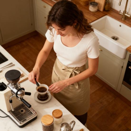 Waiter Half Apron with Large Pockets Waterproof Oil-proof Adjustable Men Women Kitchen Chef Cafe Restaurant Bakery Flower Shop Barista Work Apron