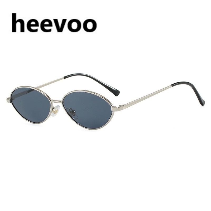 

Luxury Metal Small Sunglasses For Men And Women Unisex Brand Designer Fashion Sun Glasses Oval Stylish Eyewear Shades only 1pcs sunglasses