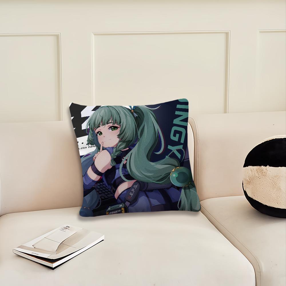 Game Zenless Zone Zero Qingyi cushion cover Pillow Cover Decoration Room Home Sofa living Office Car Nordic Simplicity
