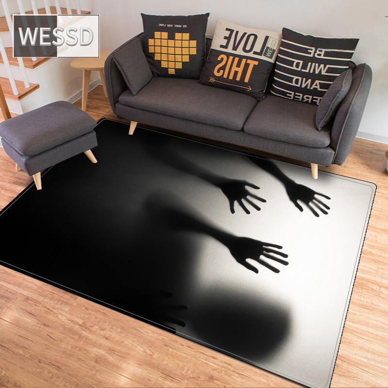 Halloween-Horror-Teppich für Schlafzimmer, lustige Fußmatte, 3D-gedruckter Kinderzimmerteppich, Badezimmermatte, Halloween-Dekoration, Teppiche