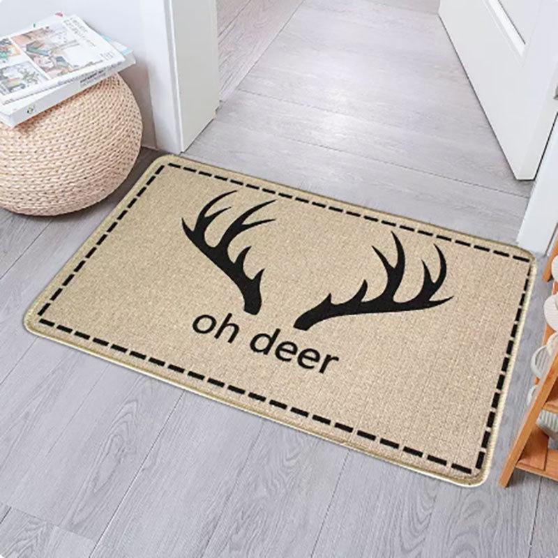 Entrance Mat Linen Carpet Living Room Mat Entrance Door Mat Household Non Slip Foot Mat