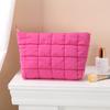 Women Simple Bubble Cosmetic Handbag Travel Organizer Makeup Lipsticks Cotton Pouch Fashion Large Capacity Zipper Bag For Girls
