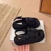 Soft-Soled Thick-Soled Casual Sandals Women'S Summer Outer Wear To Increase Temperament One-Word Buckle With Small Fragrant Cool Slippers