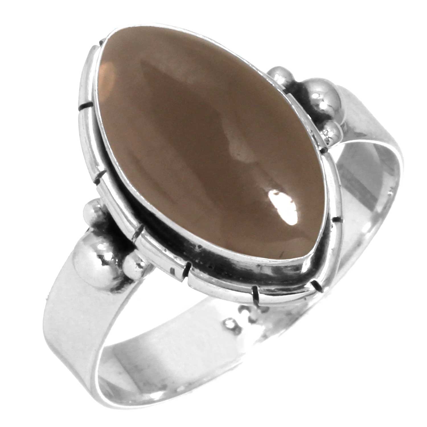 

Кольцо из стерлингового серебра 925 пробы, женское украшение ручной работы с драгоценными камнями, подарок на Хэллоуин, малахит, лунный камень, розовый кварц, красный камень, дымчатый топаз, костюм тигрового глаза 8 дымчатый топаз