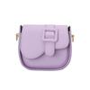 Trendy Korean Style Mini Shoulder Bag For Kids Stylish Pu Crossbody Accessory Black Pink Purple White