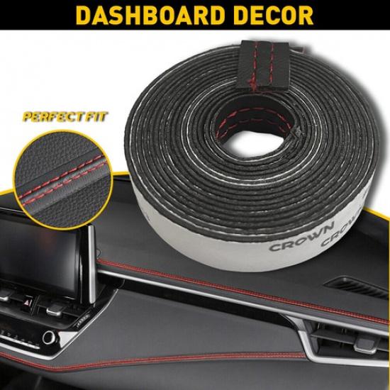 2M PU Leather Decor Line Strip Car Dashboard Sticker Moulding Trim Accessories