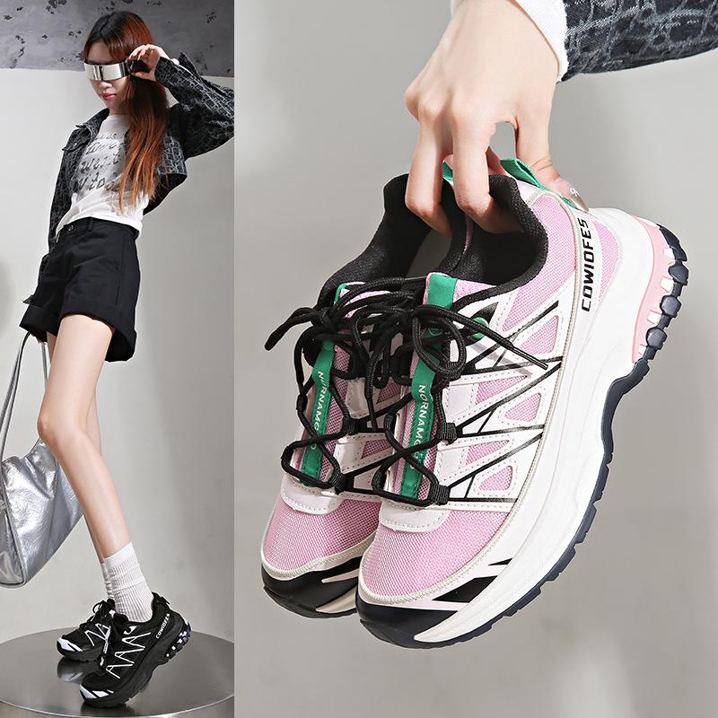 ins Korean version of the new dad shoes women's 2025 autumn student sports running shoes casual thick-soled heightening shoes BR8610
