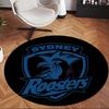 Sydney Roosters (1) Runder Büroteppich Dekorativer Bodenteppich für Büro Schlafzimmer Wohnzimmer und Wohnbereich
