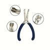 Blue Handle High Carbon Steel Round Hole Pliers - Precision Bead Positioning Ideal for DIY Crafts Jewelry Making Tools