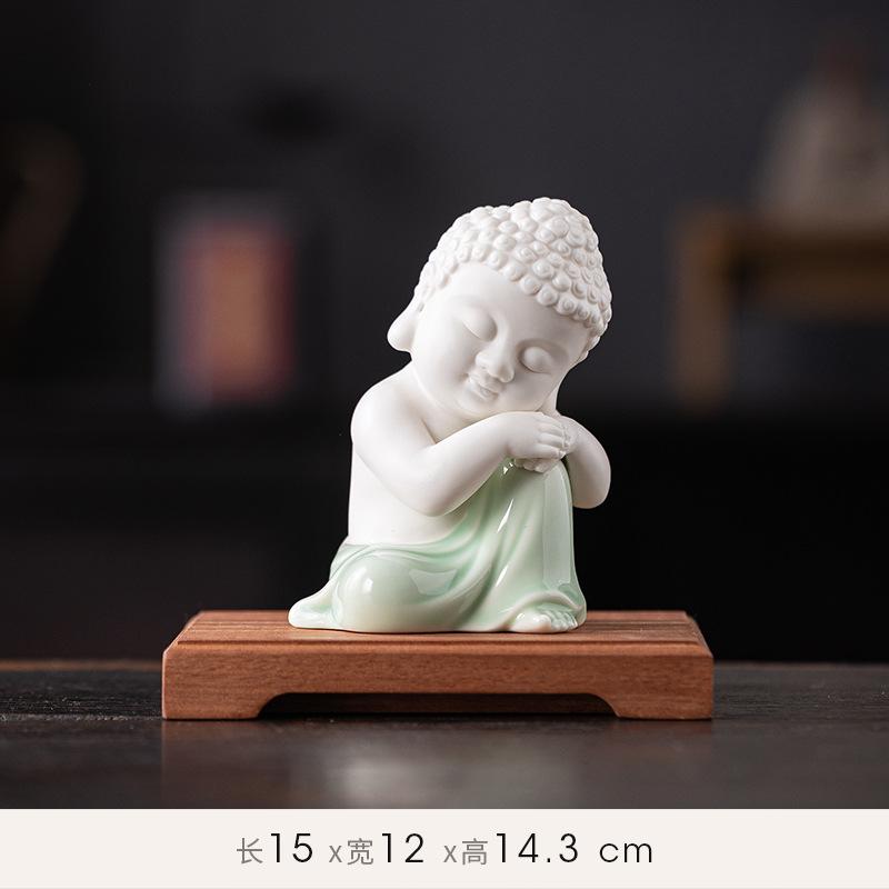 Zen Keramik Tathagata Buddha kleine Dekoration kreativer schöner Tee Buddha Teehaus Ornament Auto Haus Büro FENG SHUI Dekoration