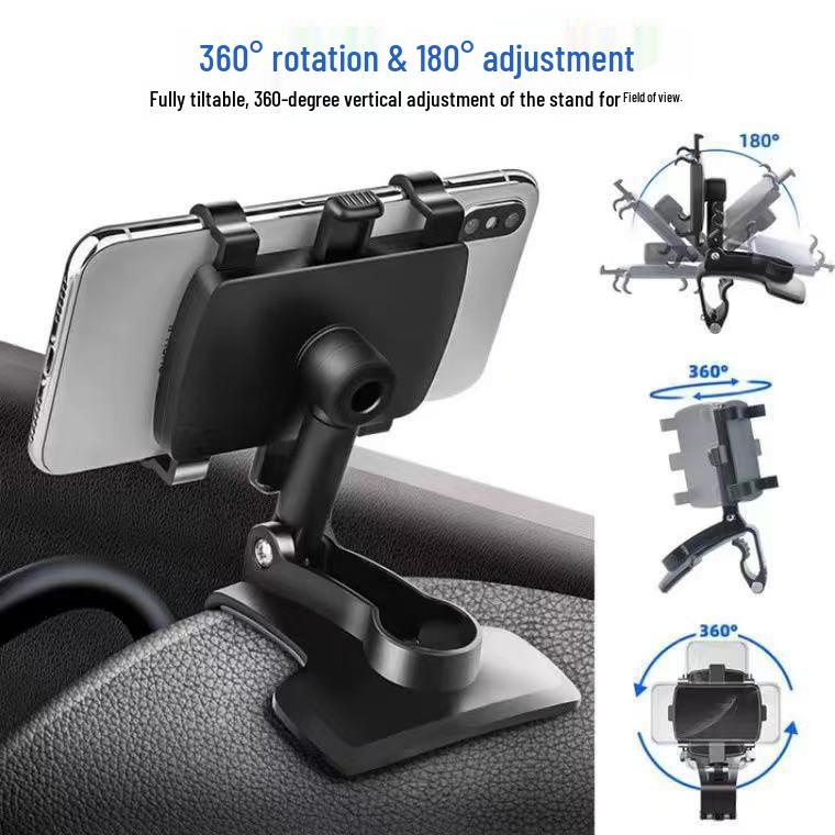 Newly Recommended Dashboard Car Phone Holder: Rotating HUD Clip-On for Navigation