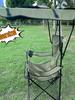 Portable Folding Beach Chair with Sunshade Canopy - Ideal for Camping, Fishing, and Picnics, Carbon Steel Frame, Compact Stool Design