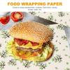 50 Sheets Waterproof Oil Proof Food Wrapping Paper for Sandwiches Cookies Fried Chicken Cake Bread Packing Paper Grease
