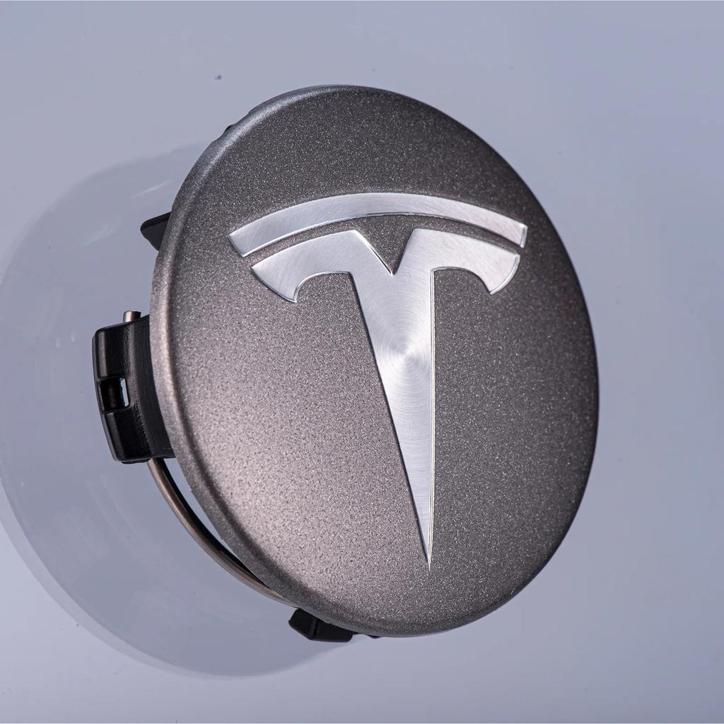 Bilklistremerke Tesla 56 mm 4 stk Gjelder for Teslas originale felgdeksel Model3 Model Y Model S X felgdeksel senterhette dekk lo