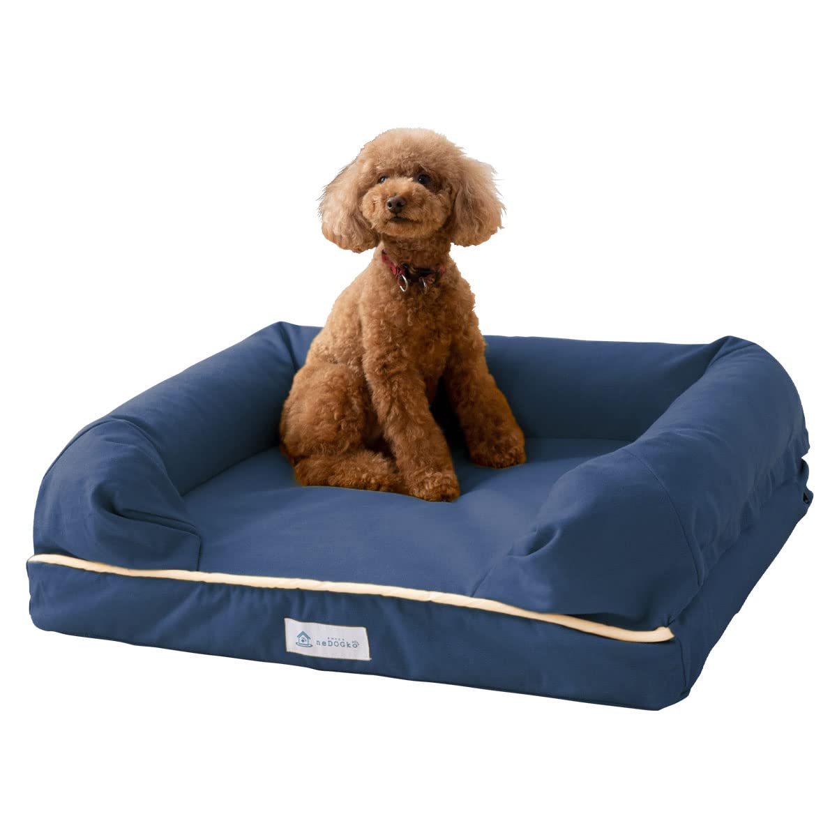 

neDOGko 3D Bed for Adult Dogs, High-Resilience Urethane Foam, Medium Size, Navy Blue, Pressure-Relieving, Warm, Breathable, Durable, EMOOR