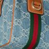 Gucci GG Classic Shape Denim Boston Bag Mini Unisex handbags Blue White 859975-FAFTZ-8661