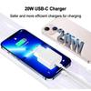 PD20W EU Fast Charger for Xiaomi, Samsung, Apple 17/16/15 Pro Max