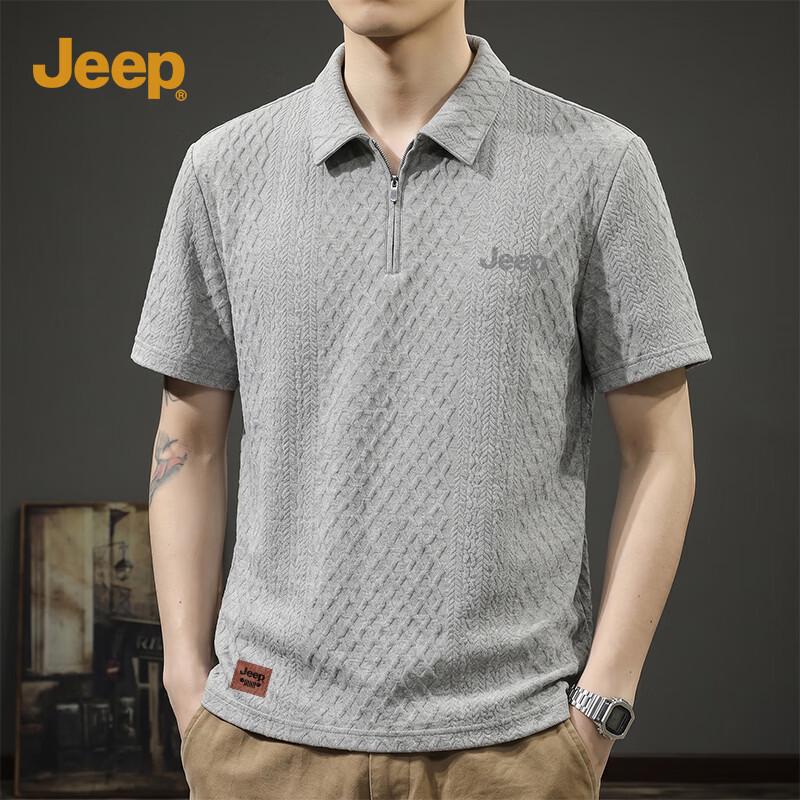 

JEEP Men s Summer Loose Fit Polo Shirt M