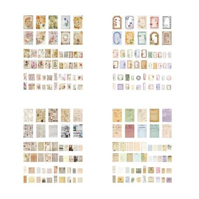 100 Sheets Aesthetic Scrapbooking Decorative Paper Journal Embellishment Supplies for Journal Planner Album Wrapping