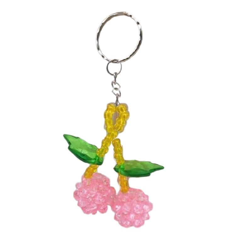 Stylish Cherry Keyring Pendant Fruit Shapes Phone Charm Detachable Phone Lanyard